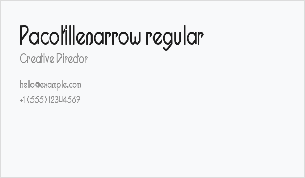 Pacotillenarrow regular Business Card