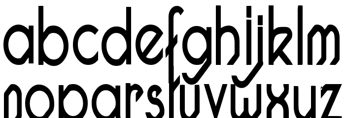 Pacotillenarrow regular Font LOWERCASE