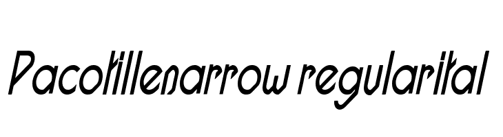 Pacotillenarrow regularital  免费字体下载