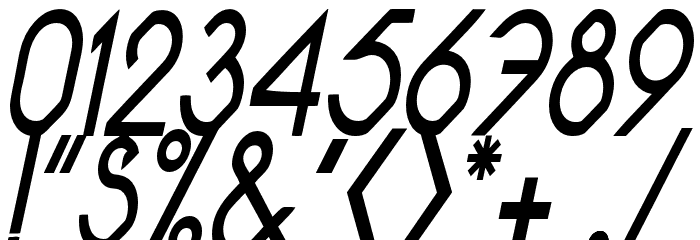 Pacotillenarrow regularital Font OTHER CHARS