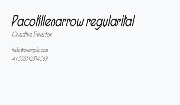 Pacotillenarrow regularital Business Card