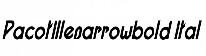 Pacotillenarrowbold ital  Frei Schriftart Herunterladen