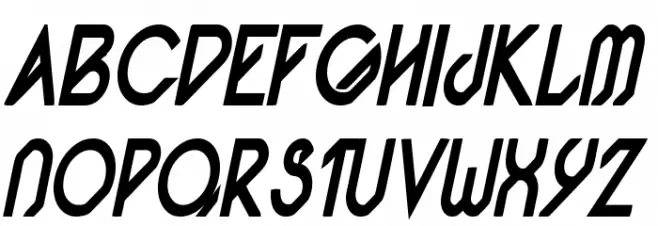 Pacotillenarrowbold ital Font UPPERCASE