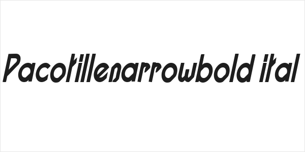 Pacotillenarrowbold ital Logo