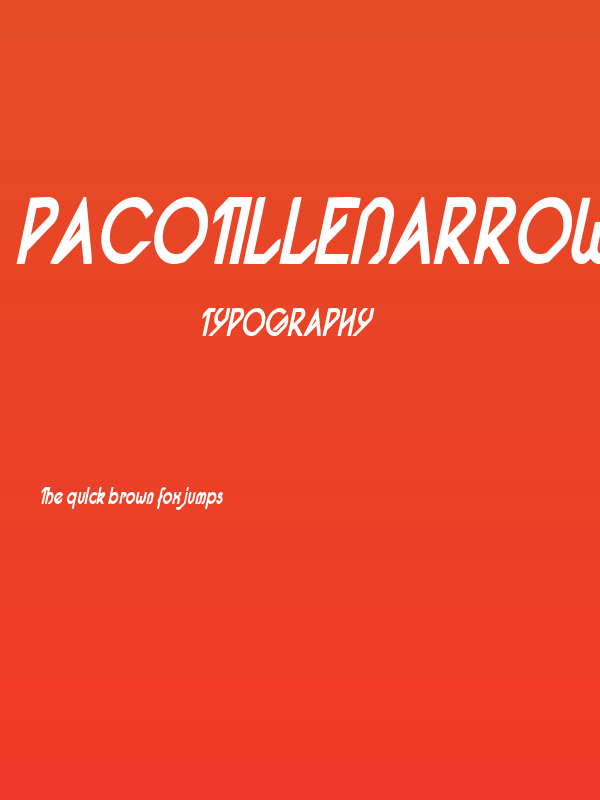 Pacotillenarrowbold ital Poster