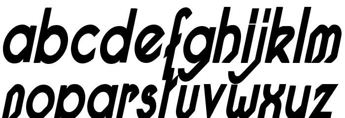 Pacotillenarrowbold ital Font LOWERCASE