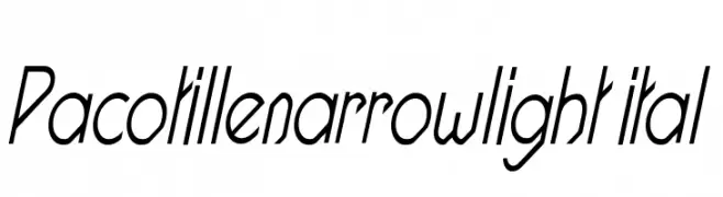 Pacotillenarrowlight ital  Free Fonts Download