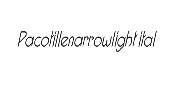 Pacotillenarrowlight ital Logo