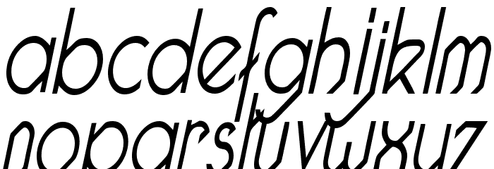 Pacotillenarrowlight ital Font LOWERCASE