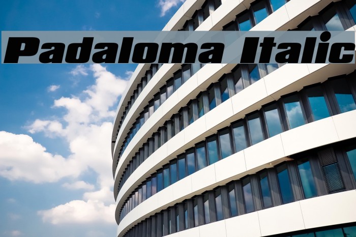 Padaloma Italic Font examples