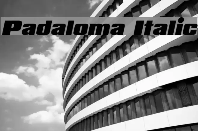 Padaloma Italic Font examples