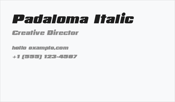 Padaloma Italic Business Card