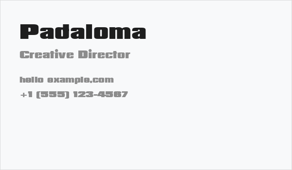 Padaloma Business Card