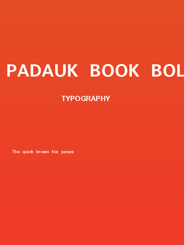 Padauk Book Bold Poster