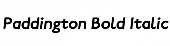Paddington Bold Italic 