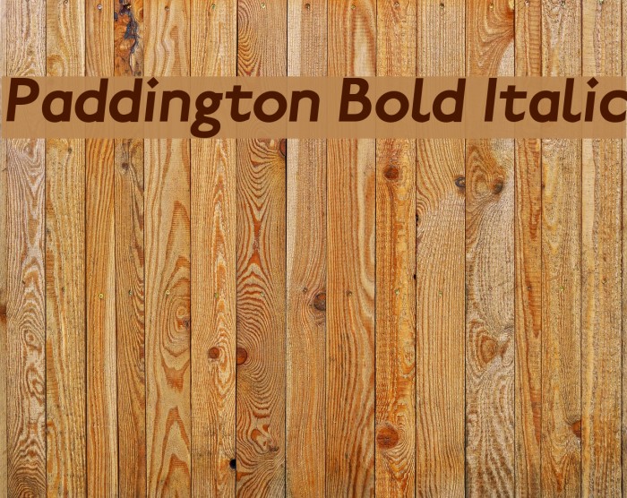 Paddington Bold Italic Font examples