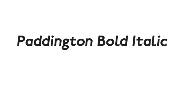 Paddington Bold Italic Logo