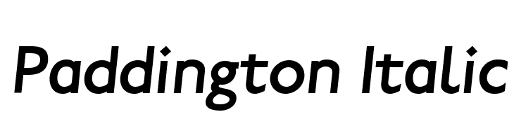 Paddington Italic Font