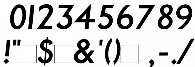 Paddington Italic Font OTHER CHARS