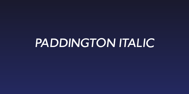 Paddington Italic Social Header
