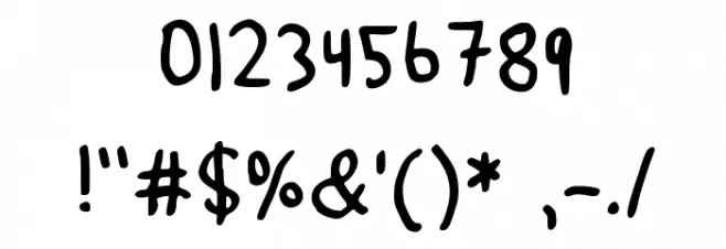 Paddis Handwritten 4.3 Medium Font OTHER CHARS