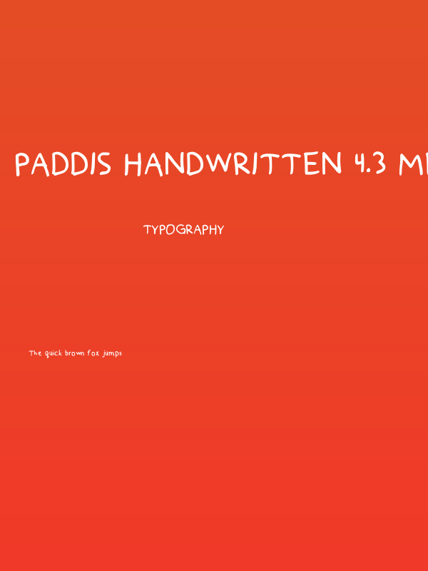 Paddis Handwritten 4.3 Medium Poster