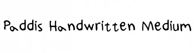 Paddis Handwritten Medium  les polices de caractères gratuit tlcharger