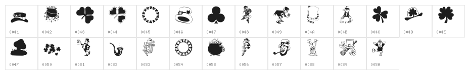 Paddy1 Character Map