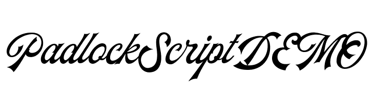 PadlockScriptDEMO  フリーフォントのダウンロード