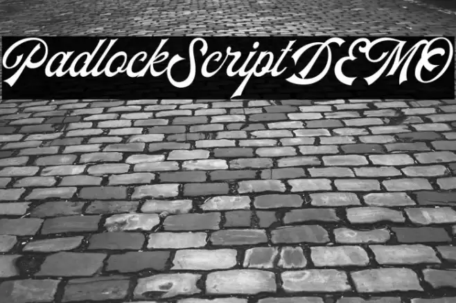 PadlockScriptDEMO Font examples