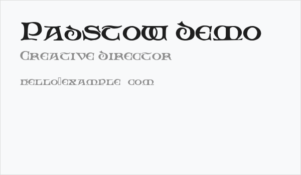 Padstow Demo Business Card