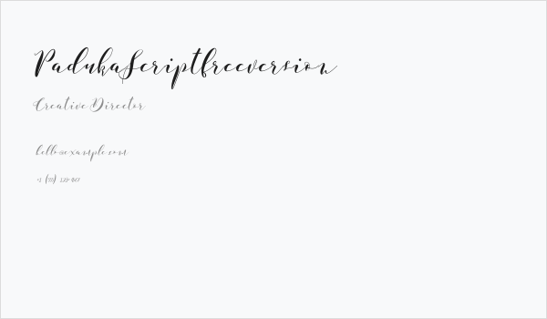 PadukaScriptfreeversion Business Card