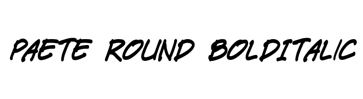 Paete Round BoldItalic  font caratteri gratis