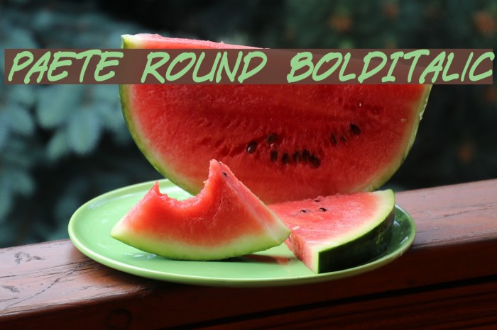 Paete Round BoldItalic Font examples