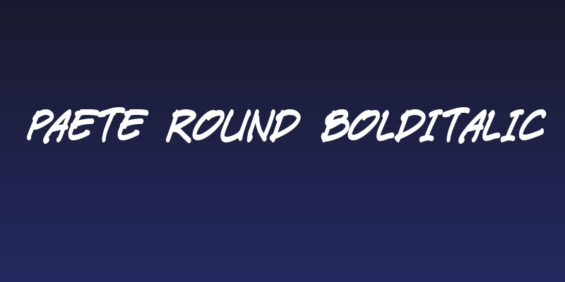 Paete Round BoldItalic Social Header