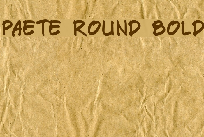 Paete Round Bold Example 1