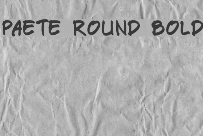 Paete Round Bold Font examples