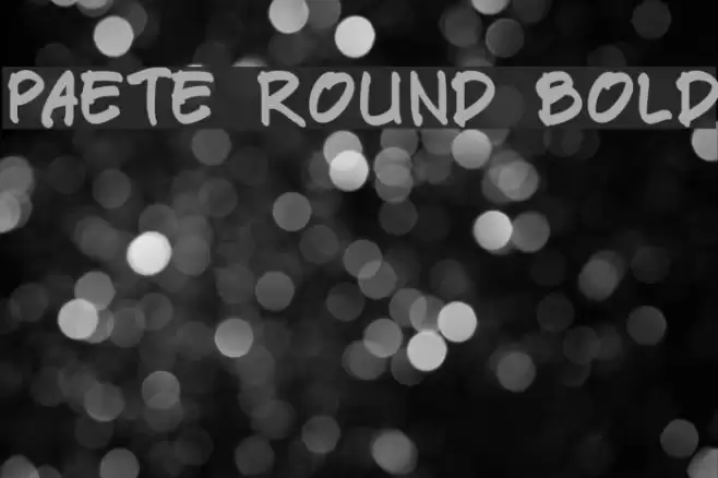 Paete Round Bold Font examples