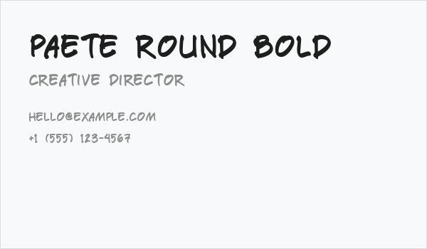 Paete Round Bold Business Card