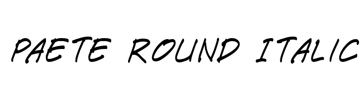Paete Round Italic Font