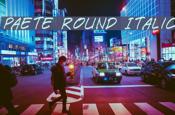 Paete Round Italic Font examples