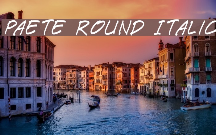 Paete Round Italic Font examples