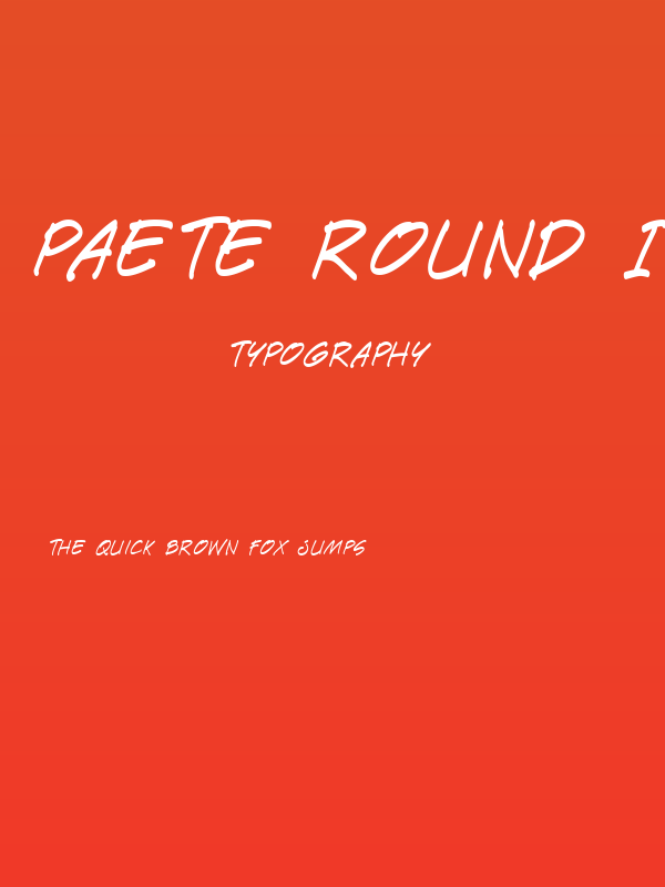 Paete Round Italic Poster