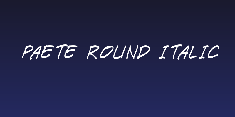 Paete Round Italic Social Header