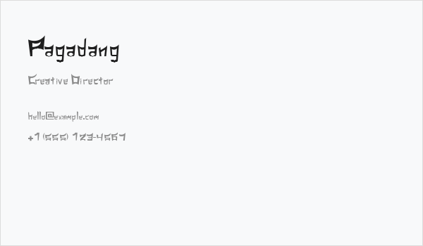 Pagadang Business Card