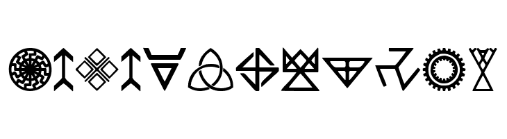 Pagan Symbols  Frei Schriftart Herunterladen