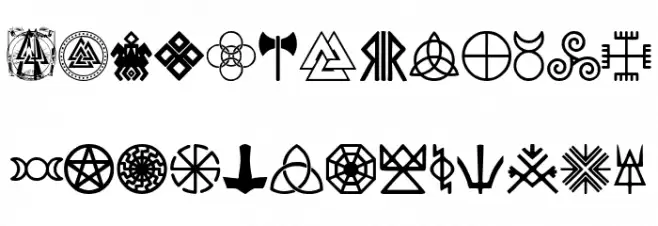 Pagan Symbols Polices MAJUSCULES