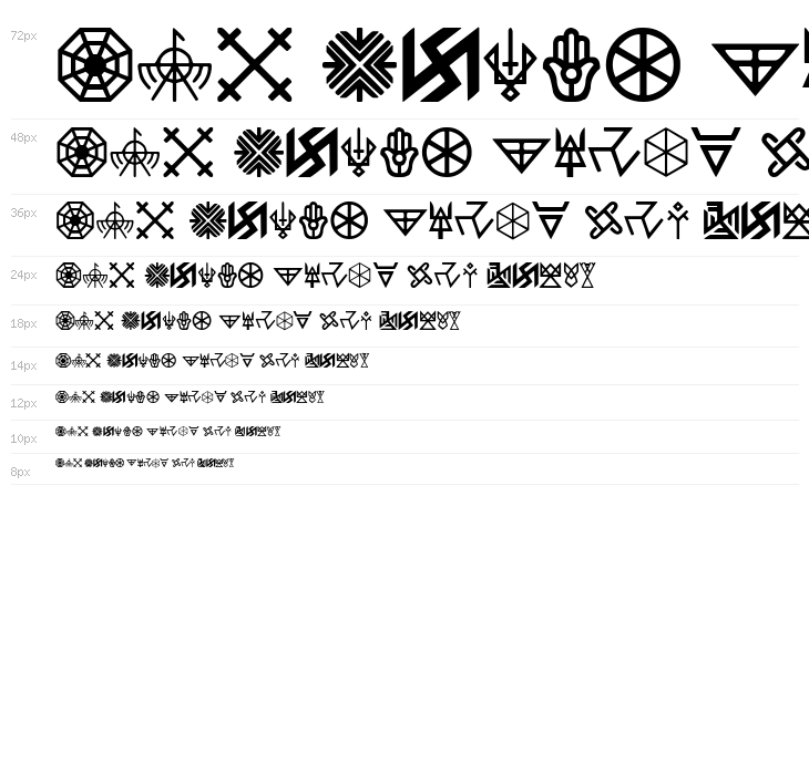 Pagan Symbols Waterfall