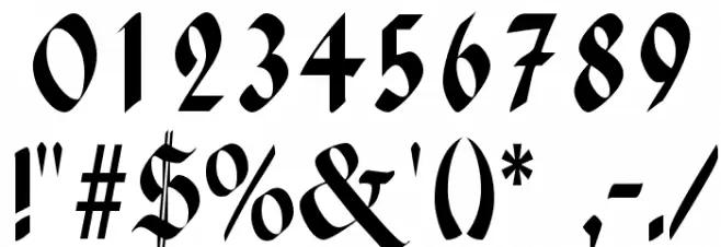 Paganini Light Font OTHER CHARS