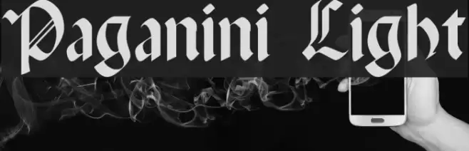 Paganini Light Font examples